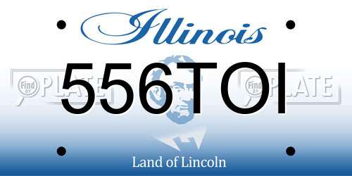 556TOI Illinois License Plate