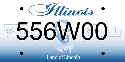 556W00 Illinois License Plate