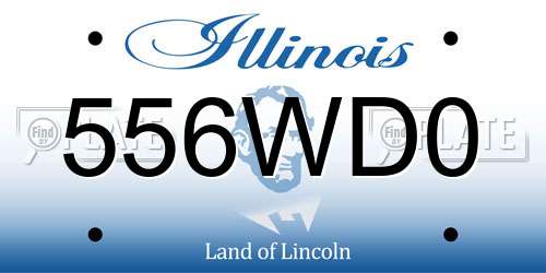 556WD0 Illinois License Plate