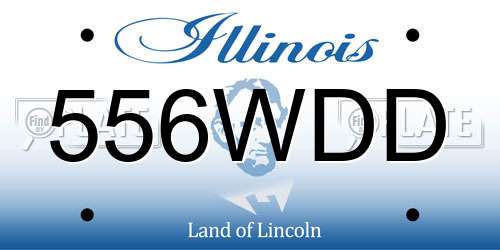 556WDD Illinois License Plate