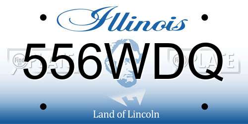 556WDQ Illinois License Plate