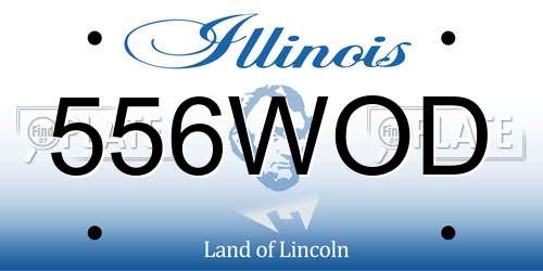 556WOD Illinois License Plate
