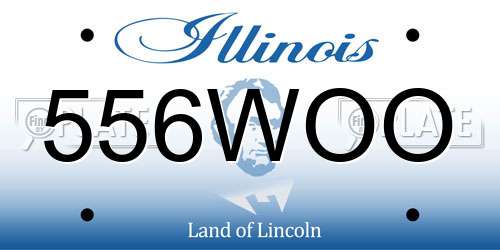 556WOO Illinois License Plate