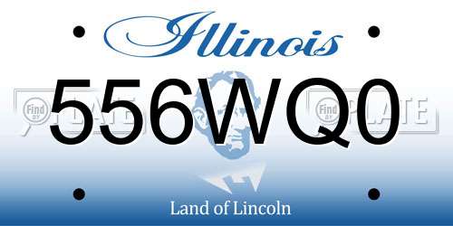 556WQ0 Illinois License Plate