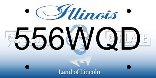 556WQD Illinois License Plate