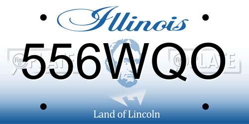 556WQO Illinois License Plate