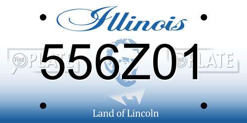 556Z01 Illinois License Plate