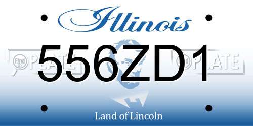 556ZD1 Illinois License Plate