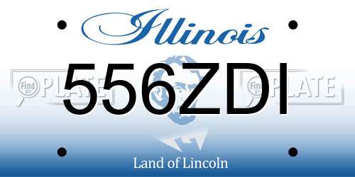 556ZDI Illinois License Plate
