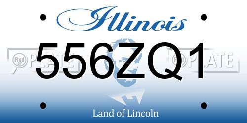 556ZQ1 Illinois License Plate