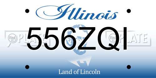 556ZQI Illinois License Plate