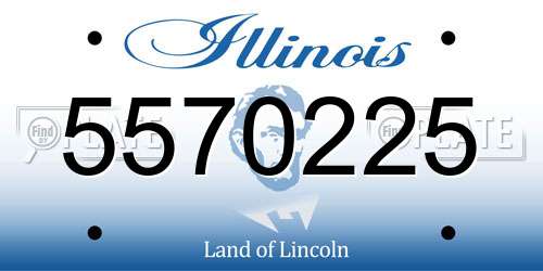 5570225 Illinois License Plate