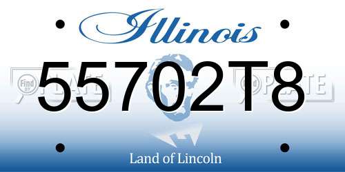 55702T8 Illinois License Plate