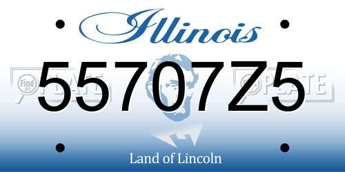 55707Z5 Illinois License Plate