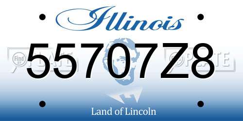 55707Z8 Illinois License Plate