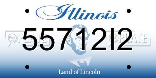 55712I2 Illinois License Plate