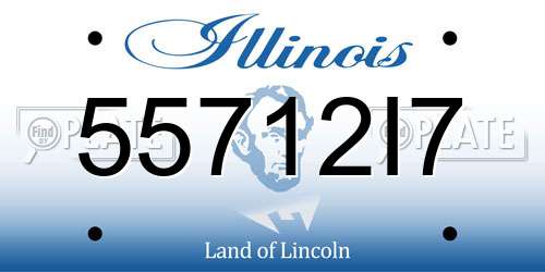 55712I7 Illinois License Plate