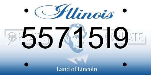 55715I9 Illinois License Plate