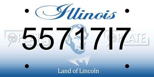 55717I7 Illinois License Plate