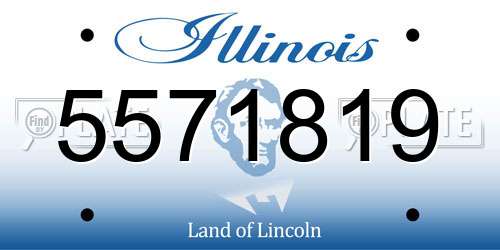 5571819 Illinois License Plate