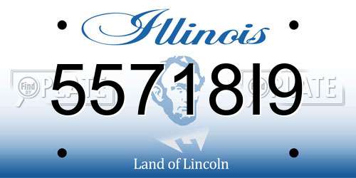 55718I9 Illinois License Plate