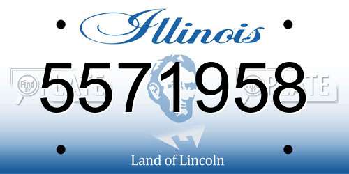 5571958 Illinois License Plate