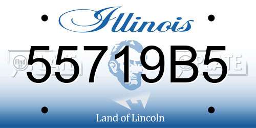 55719B5 Illinois License Plate