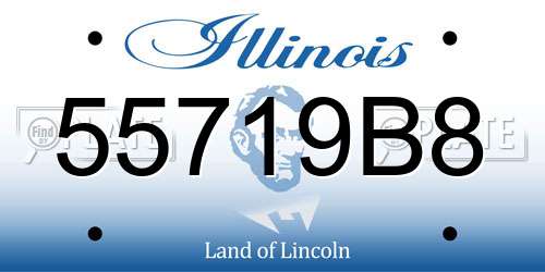 55719B8 Illinois License Plate