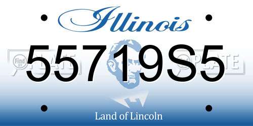 55719S5 Illinois License Plate
