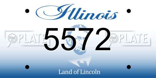 5572 Illinois License Plate