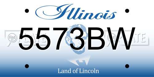 5573BW Illinois License Plate