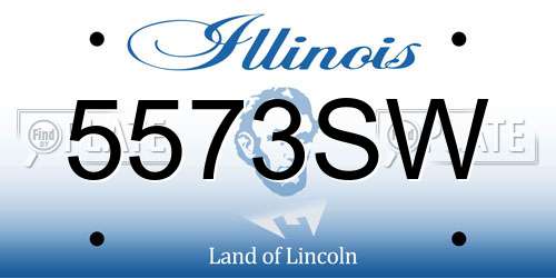 5573SW Illinois License Plate