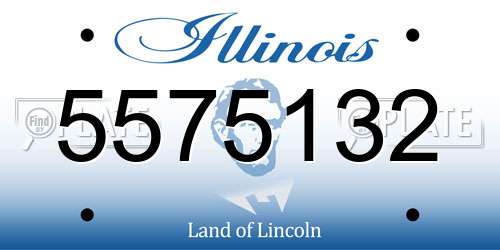 5575132 Illinois License Plate