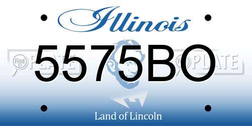 5575BO Illinois License Plate