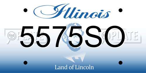 5575SO Illinois License Plate