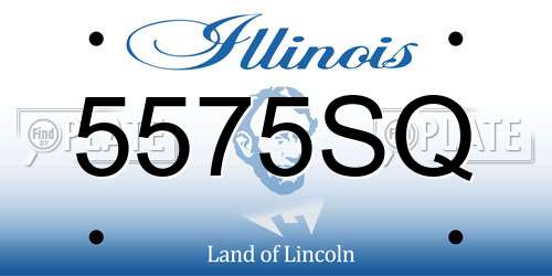 5575SQ Illinois License Plate