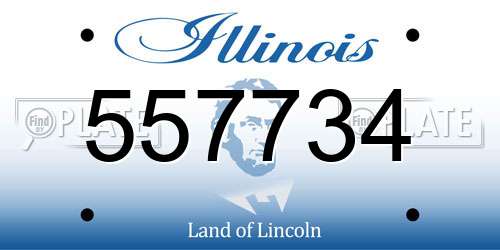 557734 Illinois License Plate