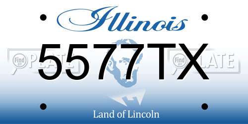 5577TX Illinois License Plate
