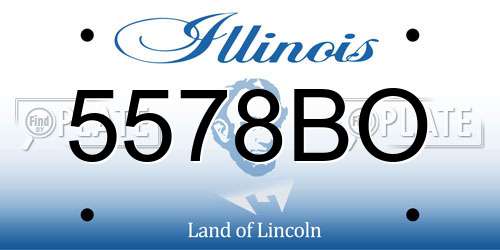 5578BO Illinois License Plate