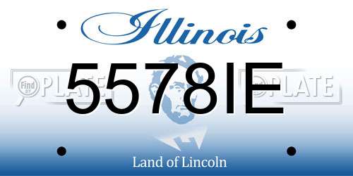 5578IE Illinois License Plate