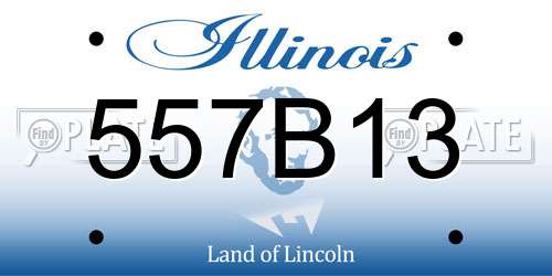 557B13 Illinois License Plate