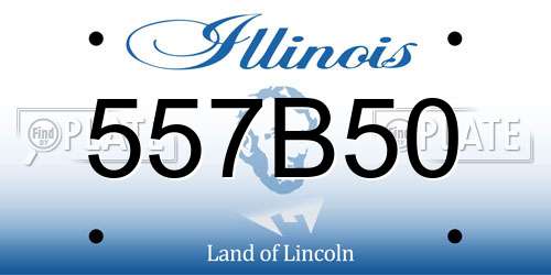 557B50 Illinois License Plate