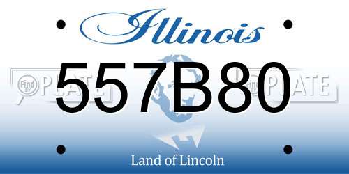 557B80 Illinois License Plate