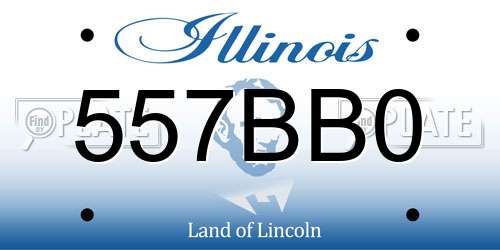 557BB0 Illinois License Plate
