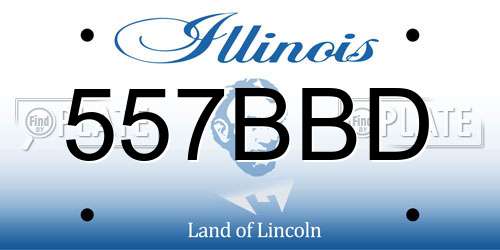 557BBD Illinois License Plate