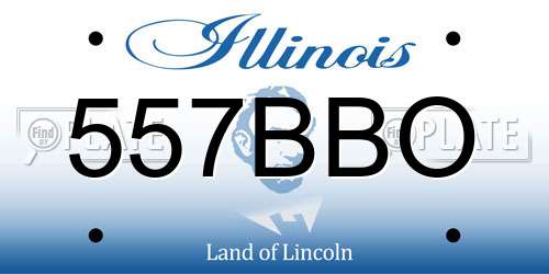 557BBO Illinois License Plate
