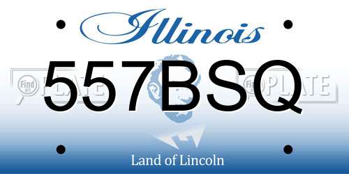 557BSQ Illinois License Plate