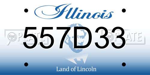 557D33 Illinois License Plate