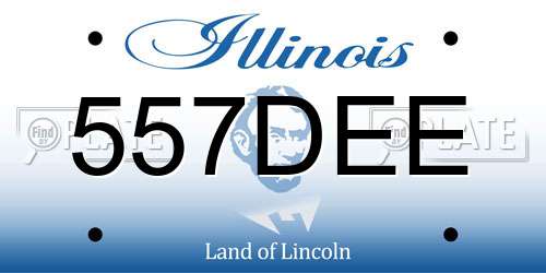 557DEE Illinois License Plate