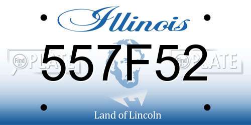 557F52 Illinois License Plate